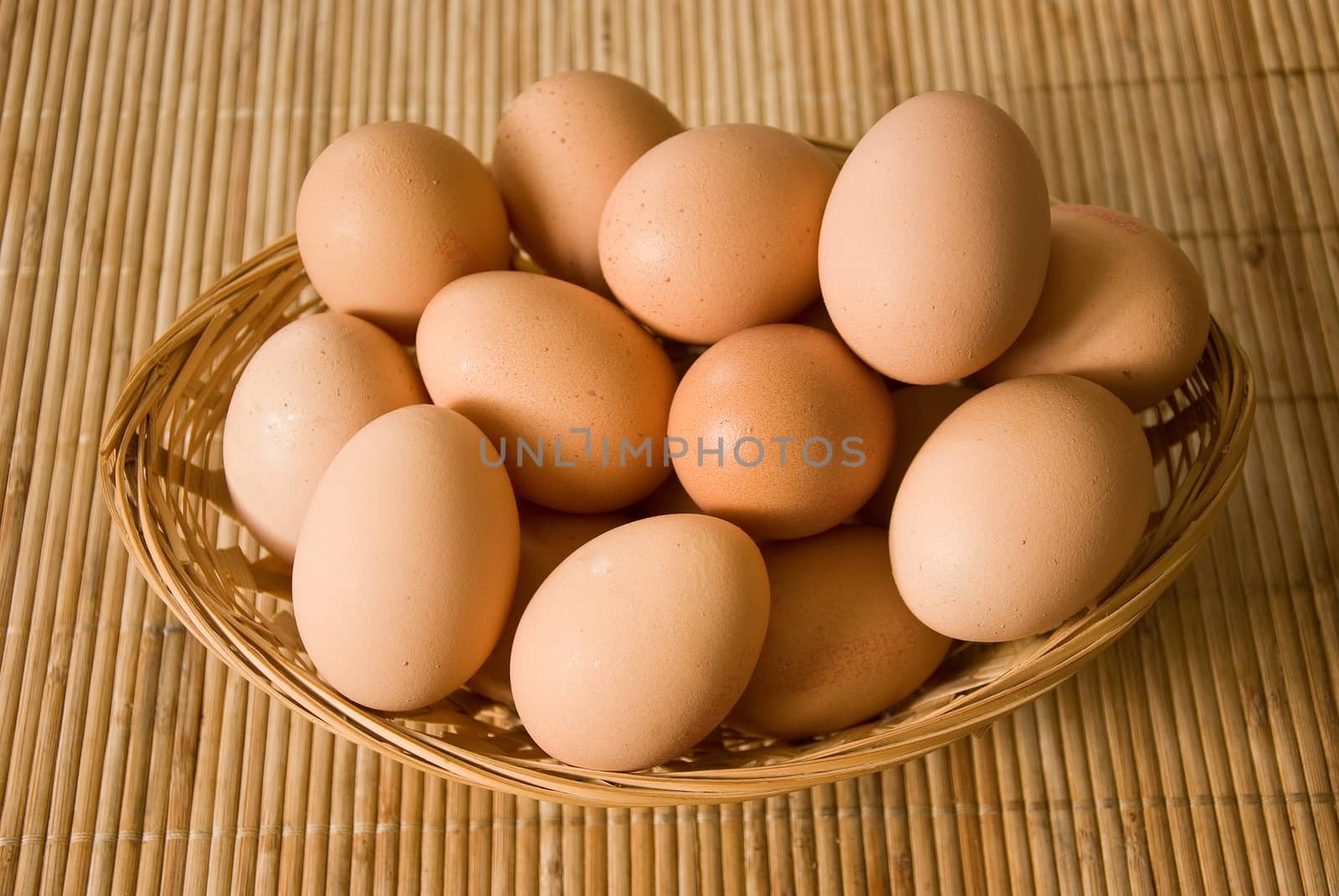 bio eggs in the kitchen 