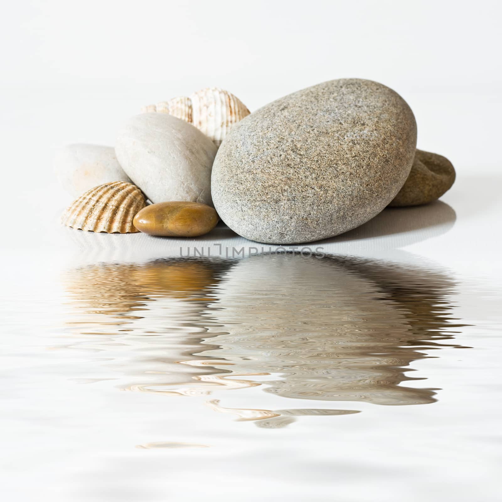 zen pebbles isolated closeup background 