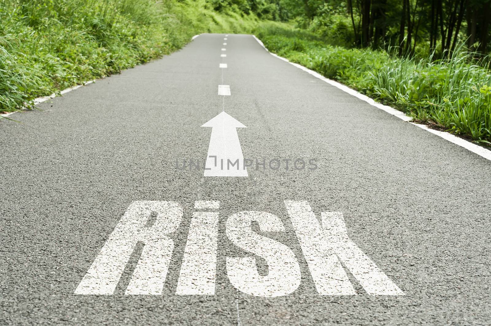 Risk on the road background