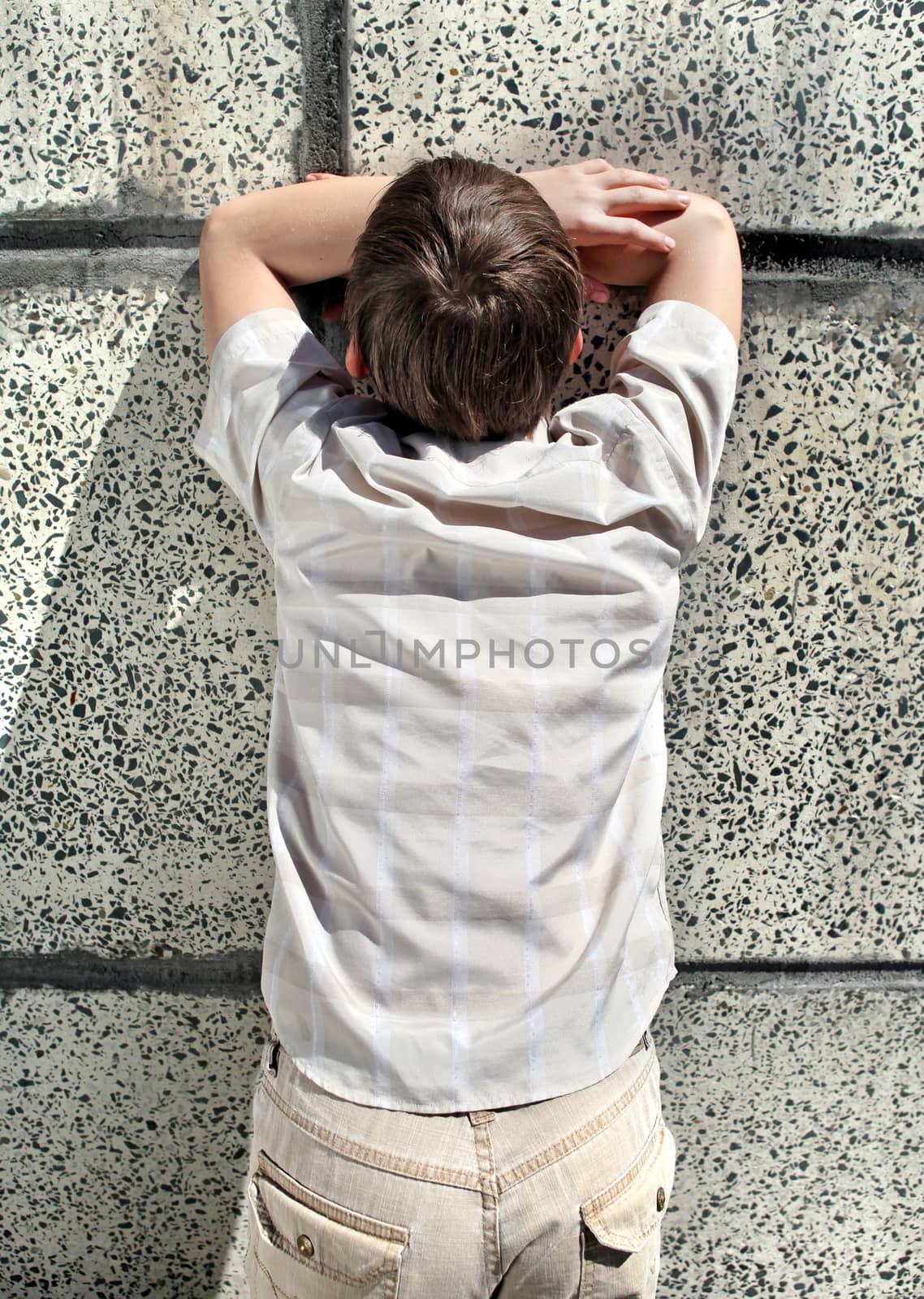 Kid by the Wall by sabphoto