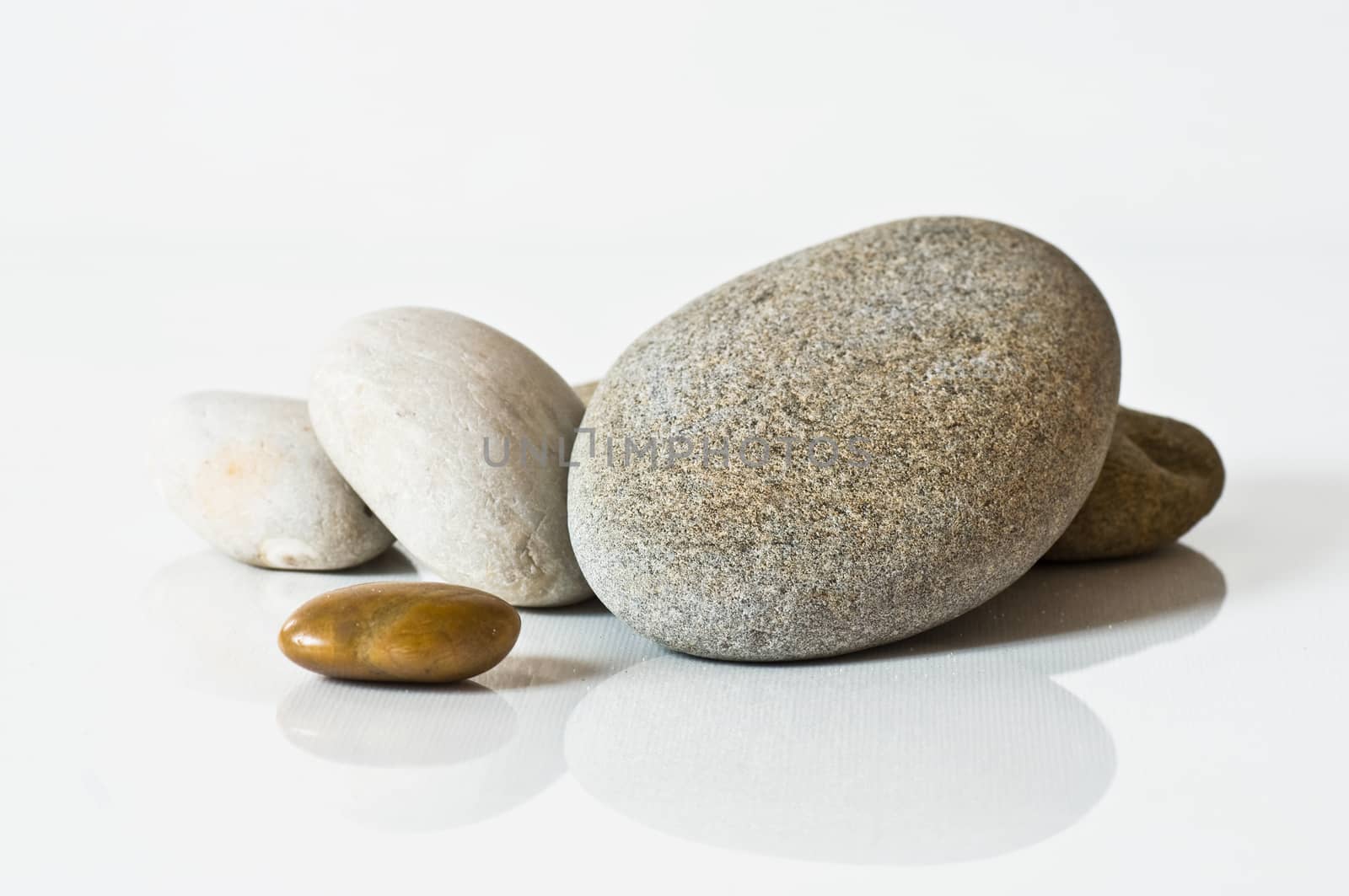 zen pebbles isolated closeup background 