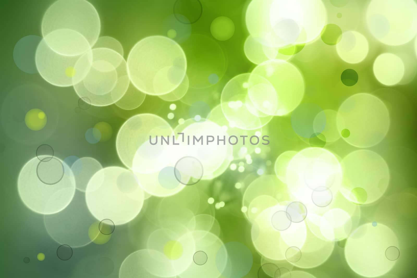 Circles on green tone background