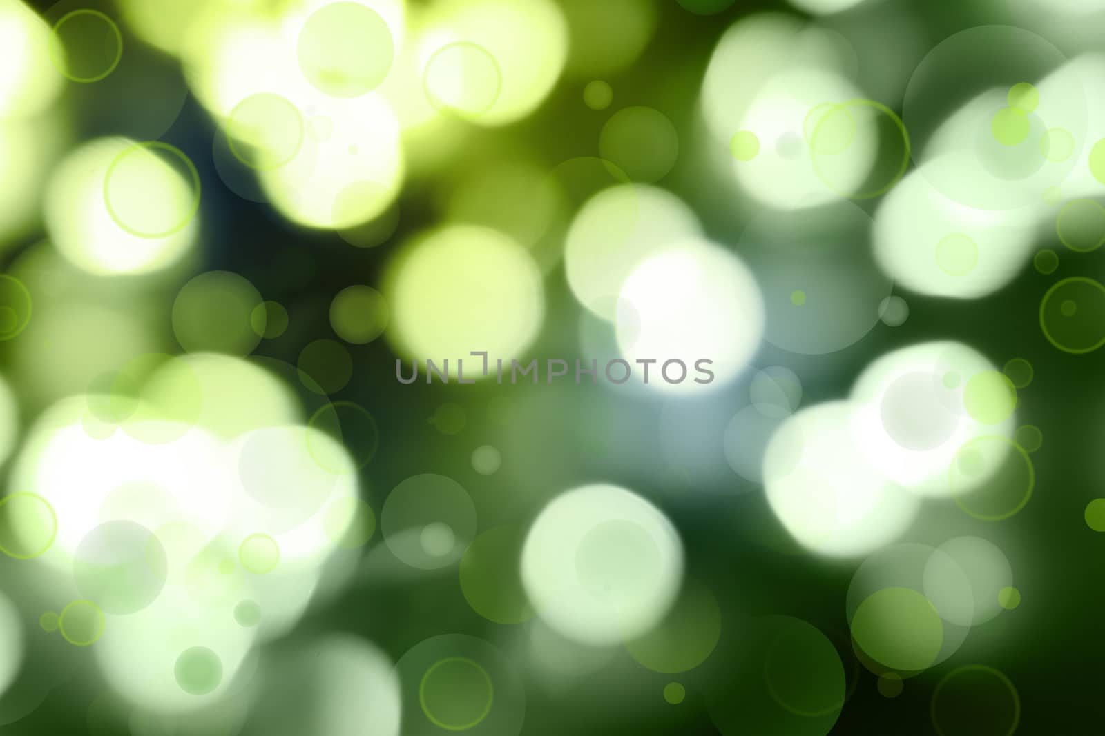 Circles on green tone background