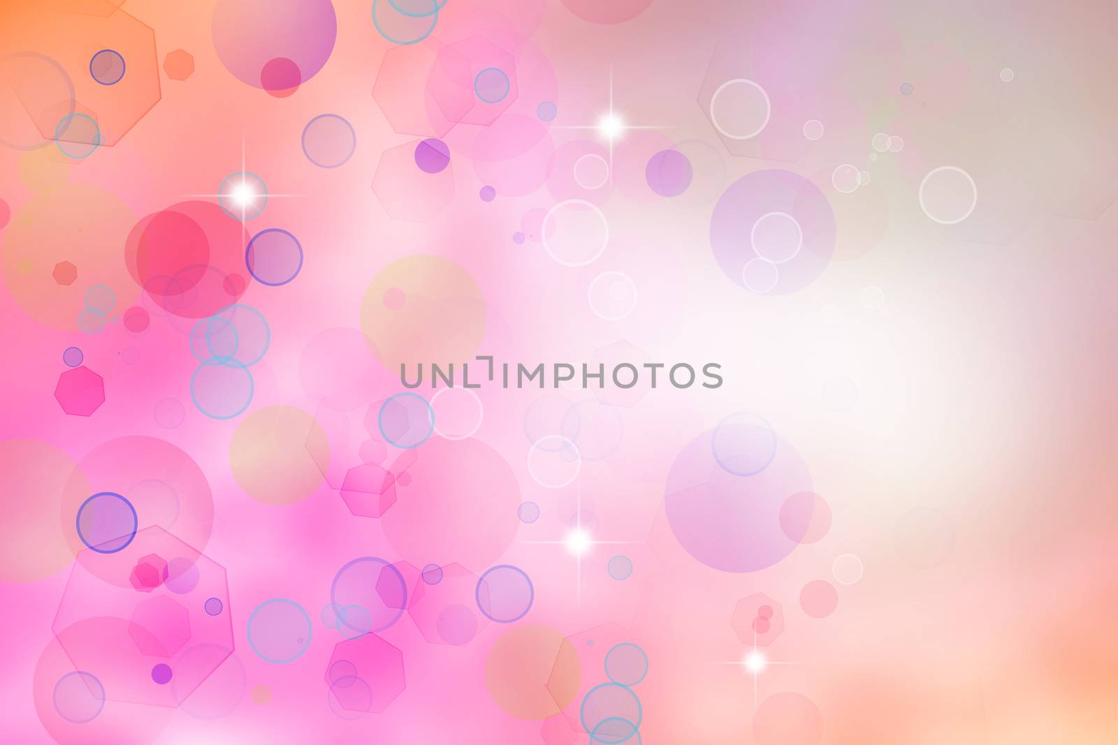 Bright circles of light abstract background