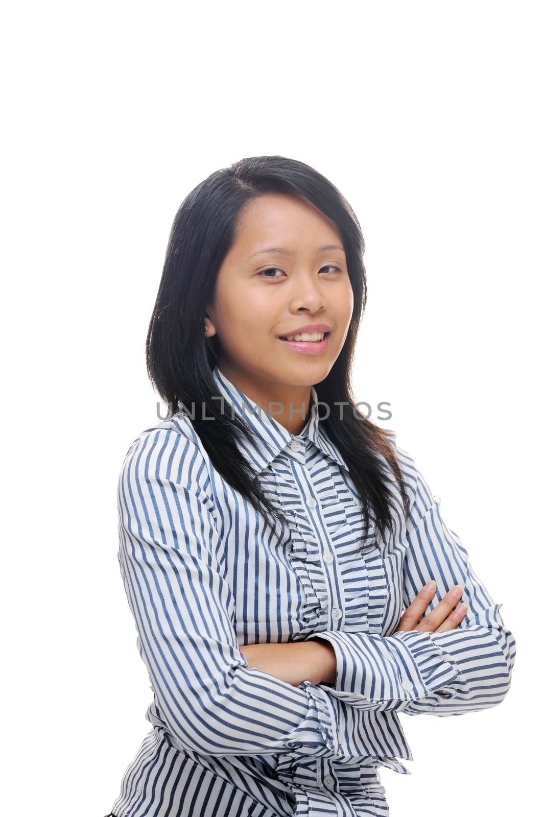 Young asian business woman looking smart