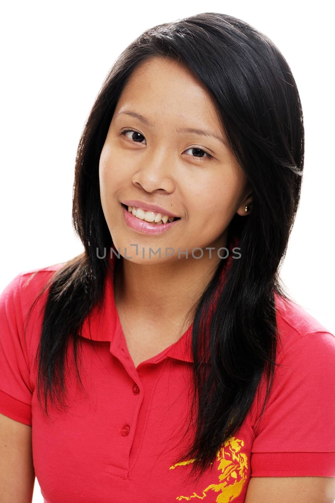 Happy young asian woman smiling and confident