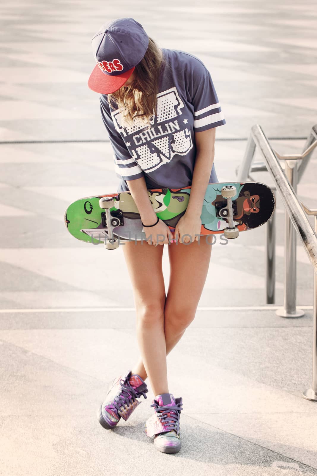 Beautiful girl at the skatepark by rufatjumali