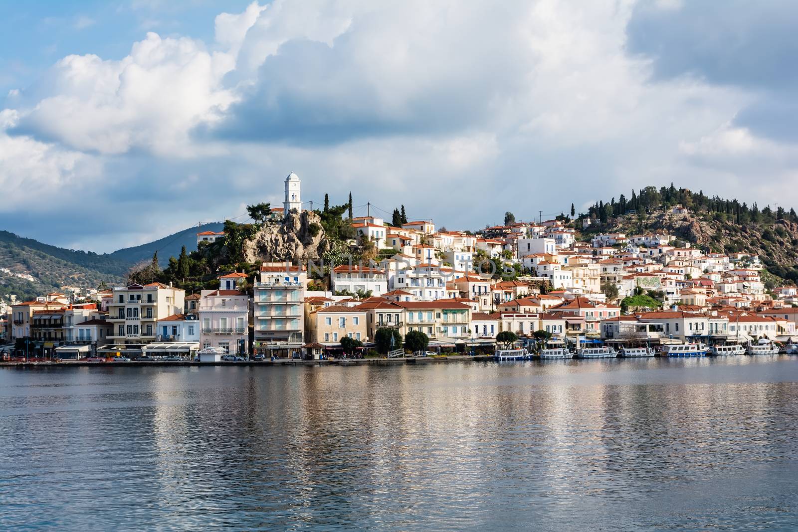 Greece, photo of the port of Poros island