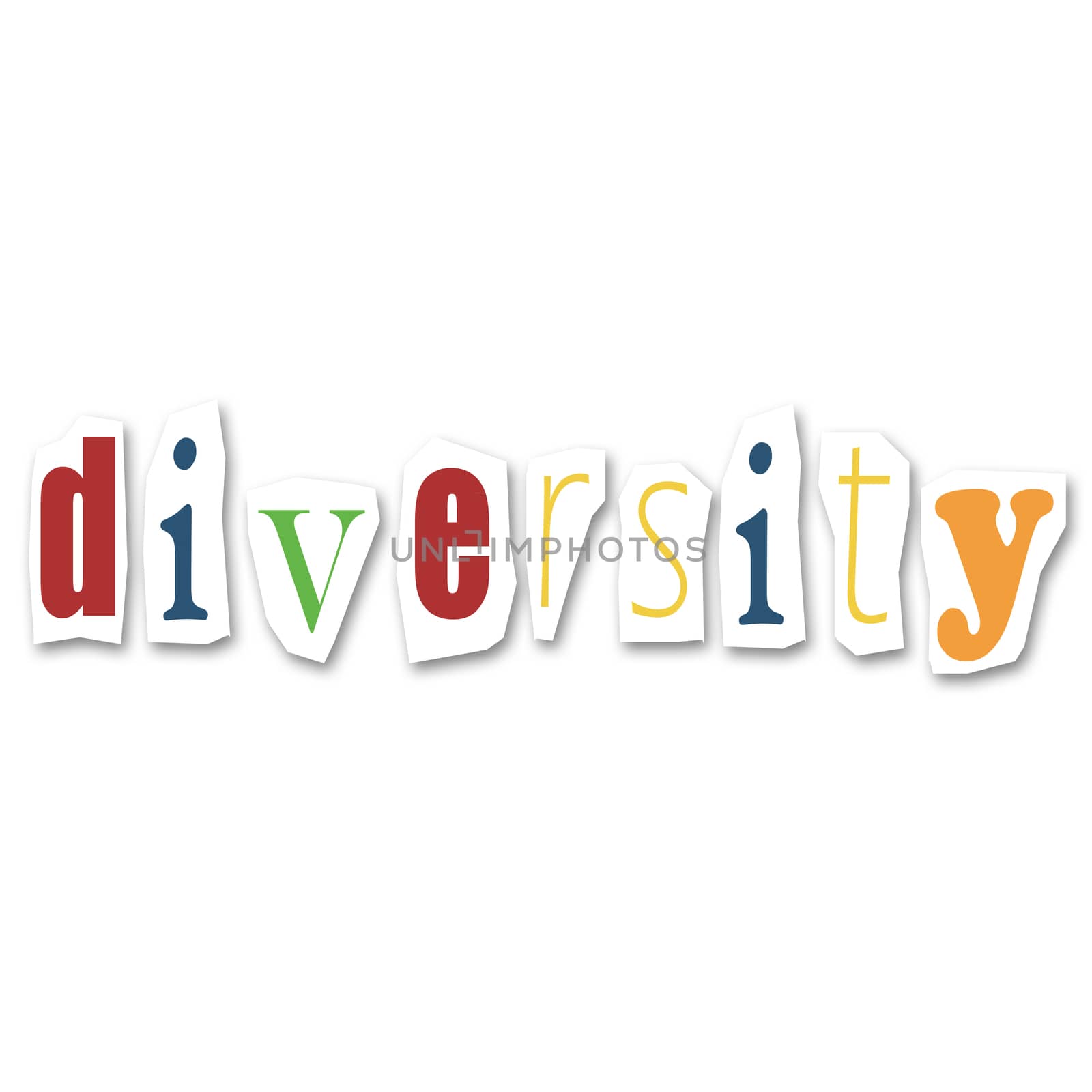 creative divided word - Diversity