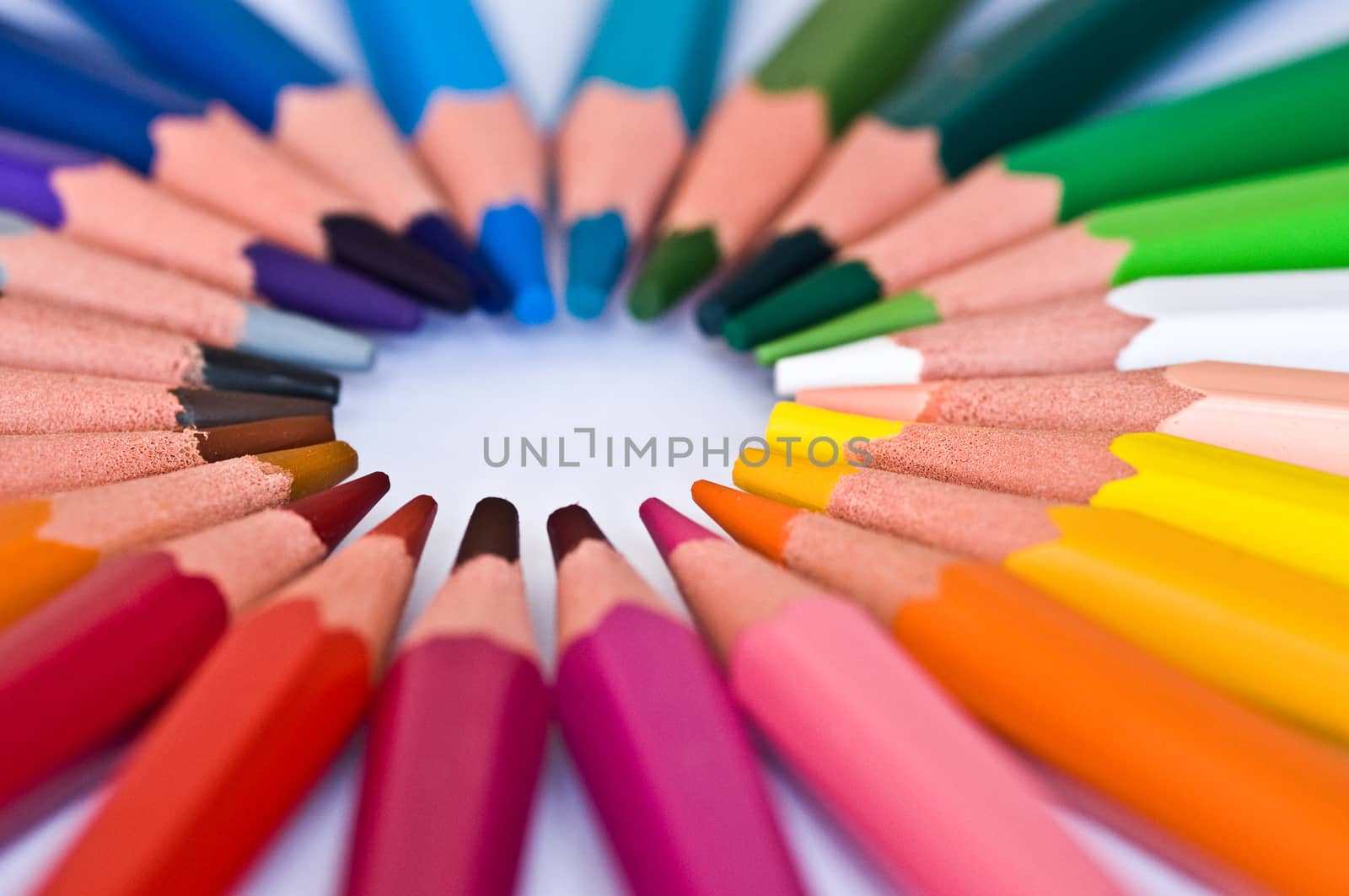 school supplies - pencils color closeup