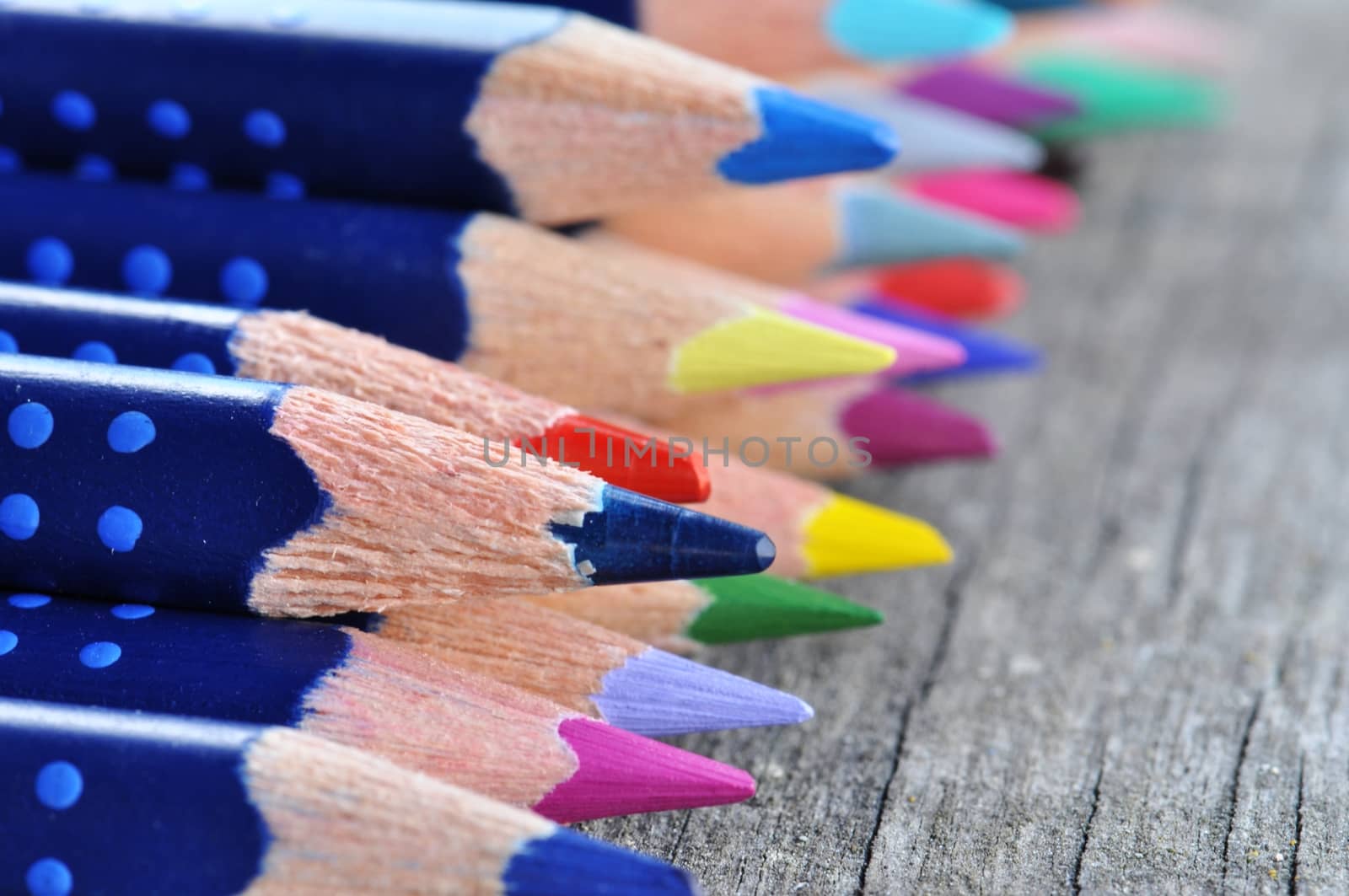 school supplies - pencils color closeup