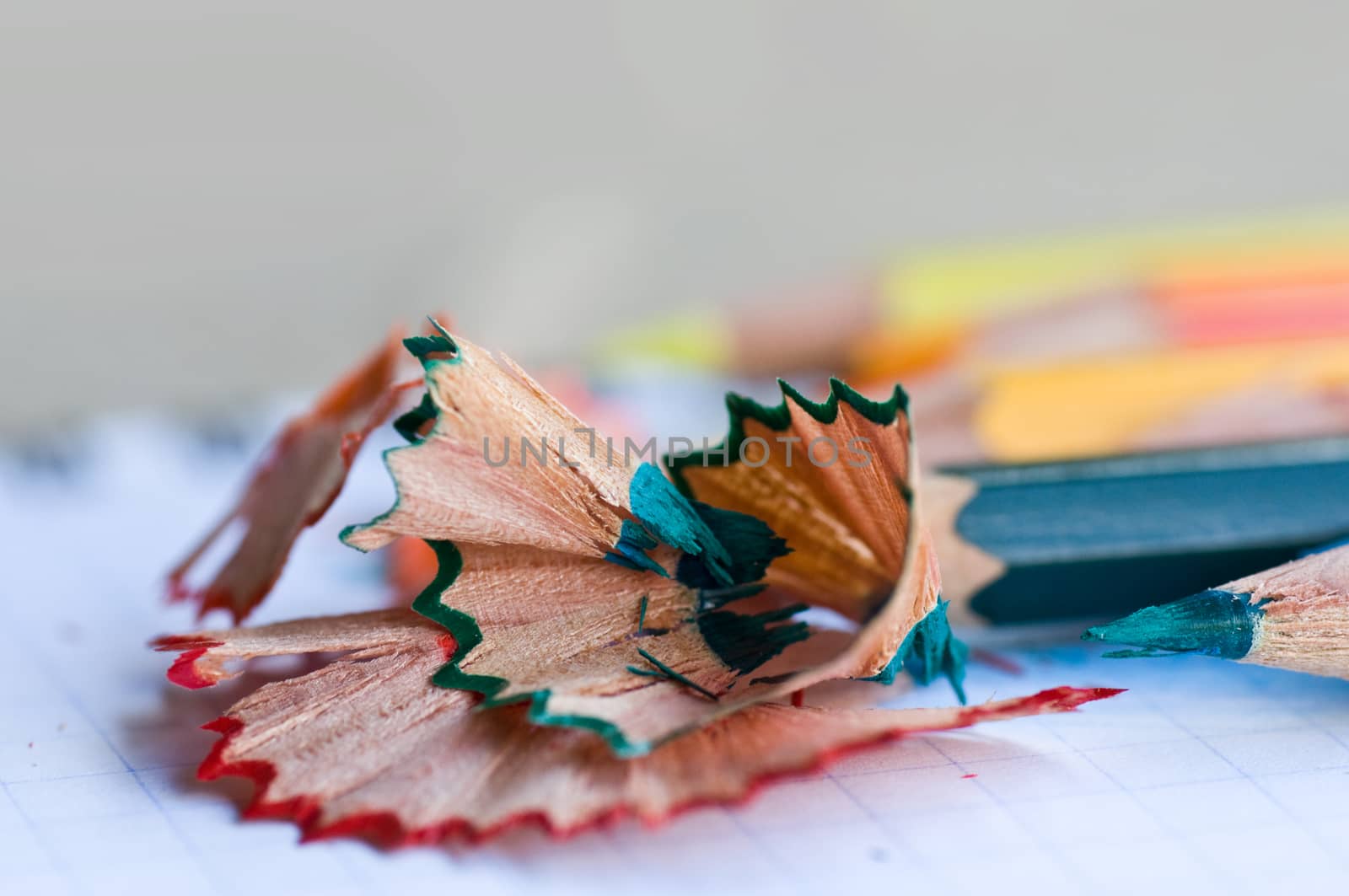 school supplies - pencils color closeup