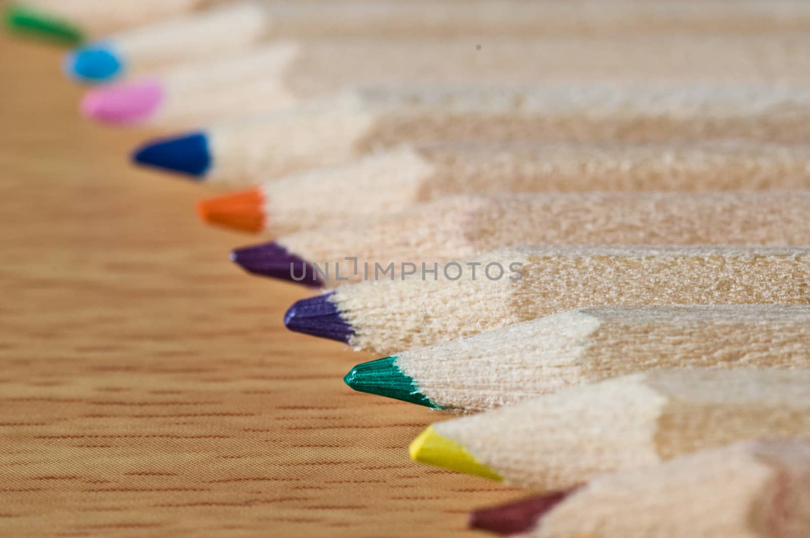 school supplies - pencils color closeup