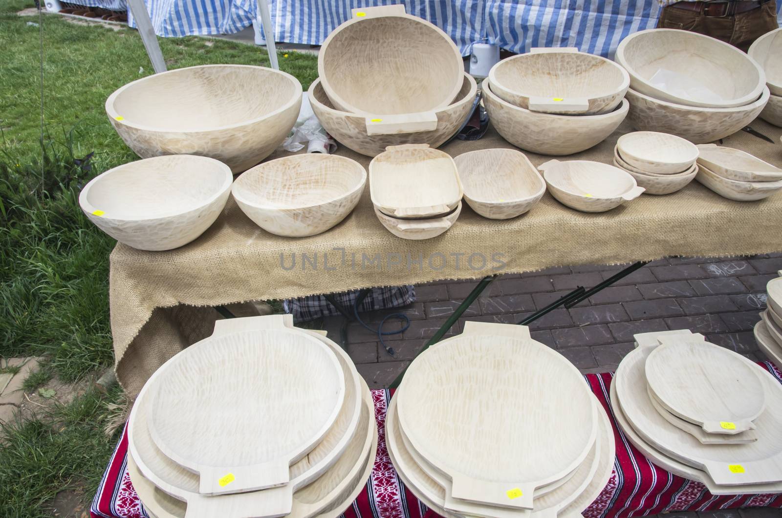 New wooden plate for sale at craftsman exhibition