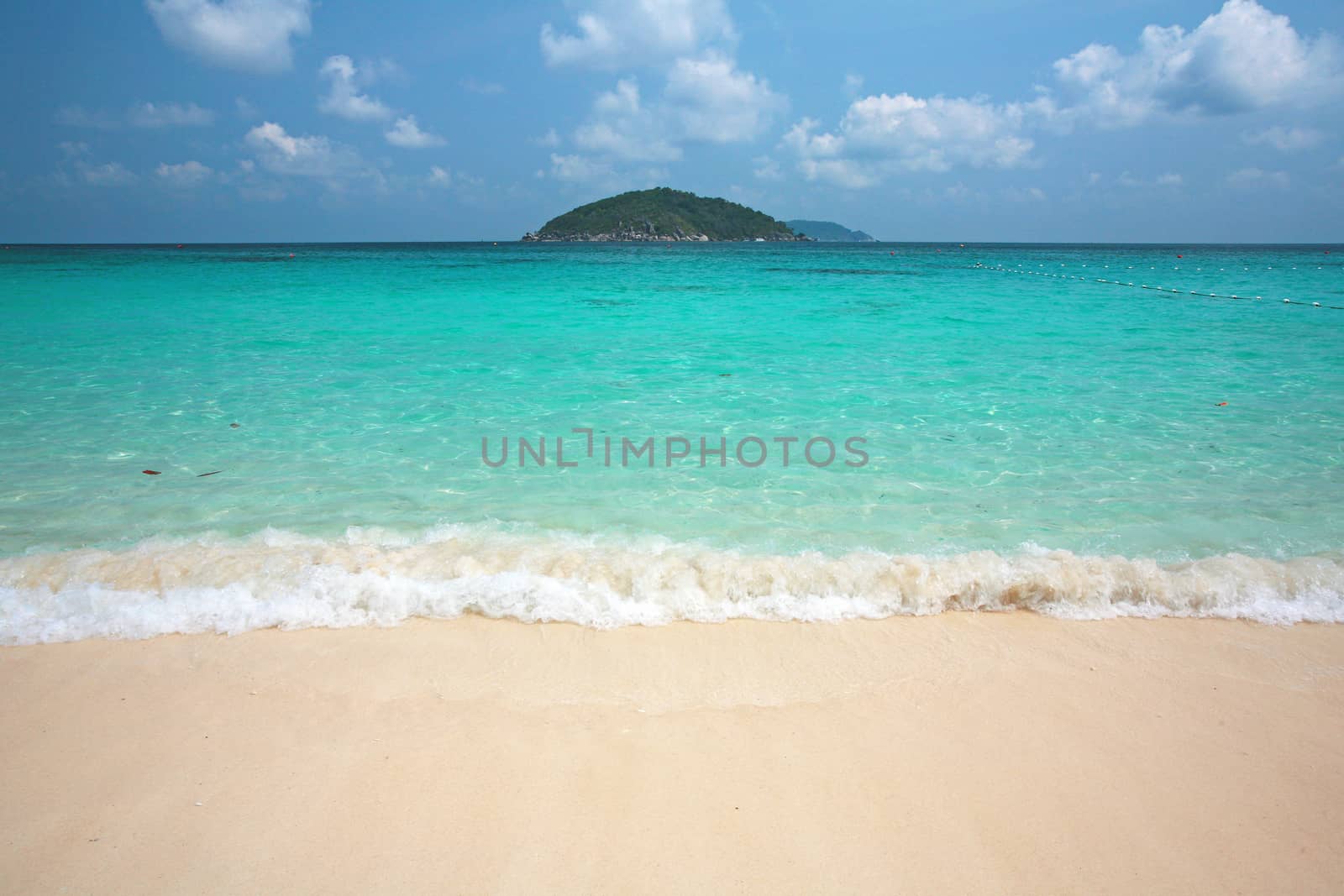 Clear water and white sand at Similan island south of Thailand. by think4photop