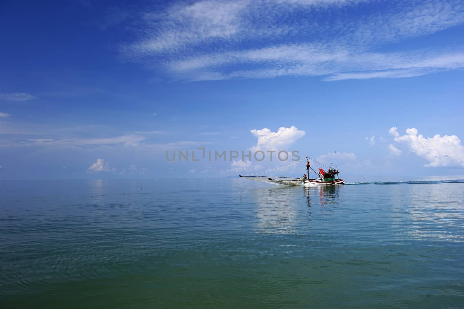 Fishing Boat at Trat in Thailand by think4photop