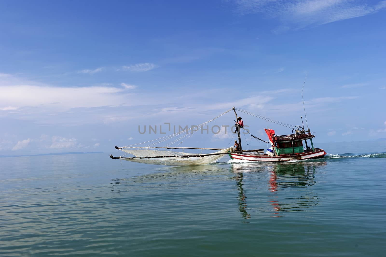 Fishing Boat at Trat in Thailand by think4photop