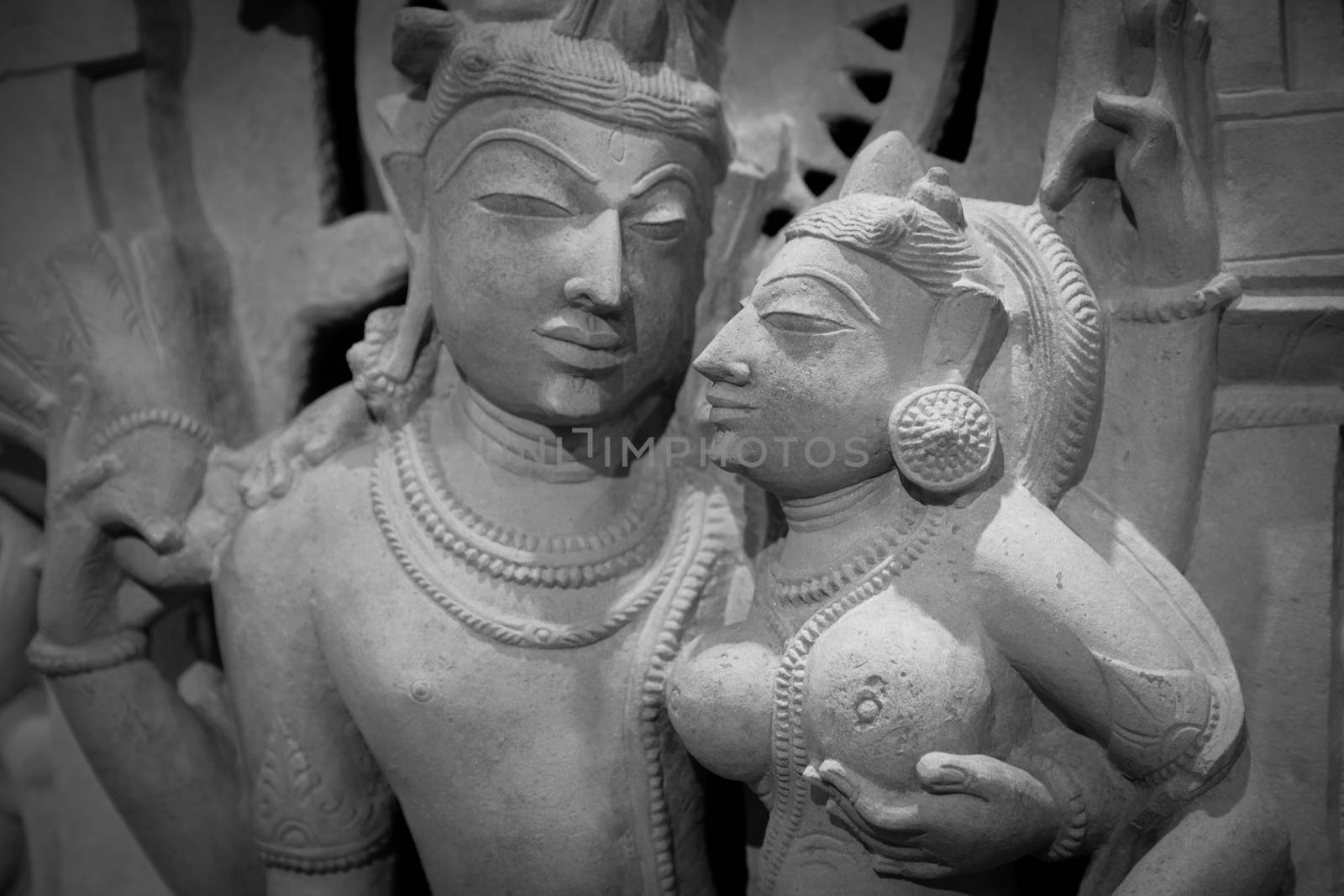 Indian lovers in tantric position, north-west India original manufact, 10-11 century