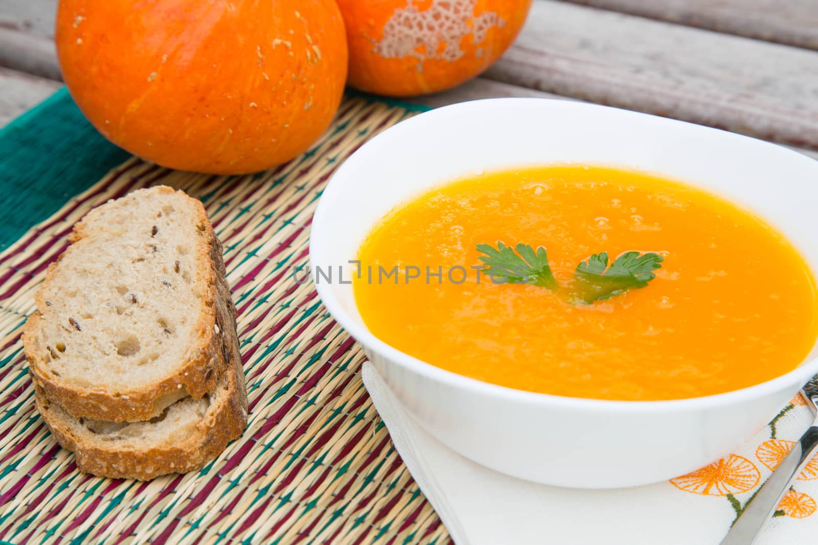 Pumpkin cream soup by tolikoff_photography