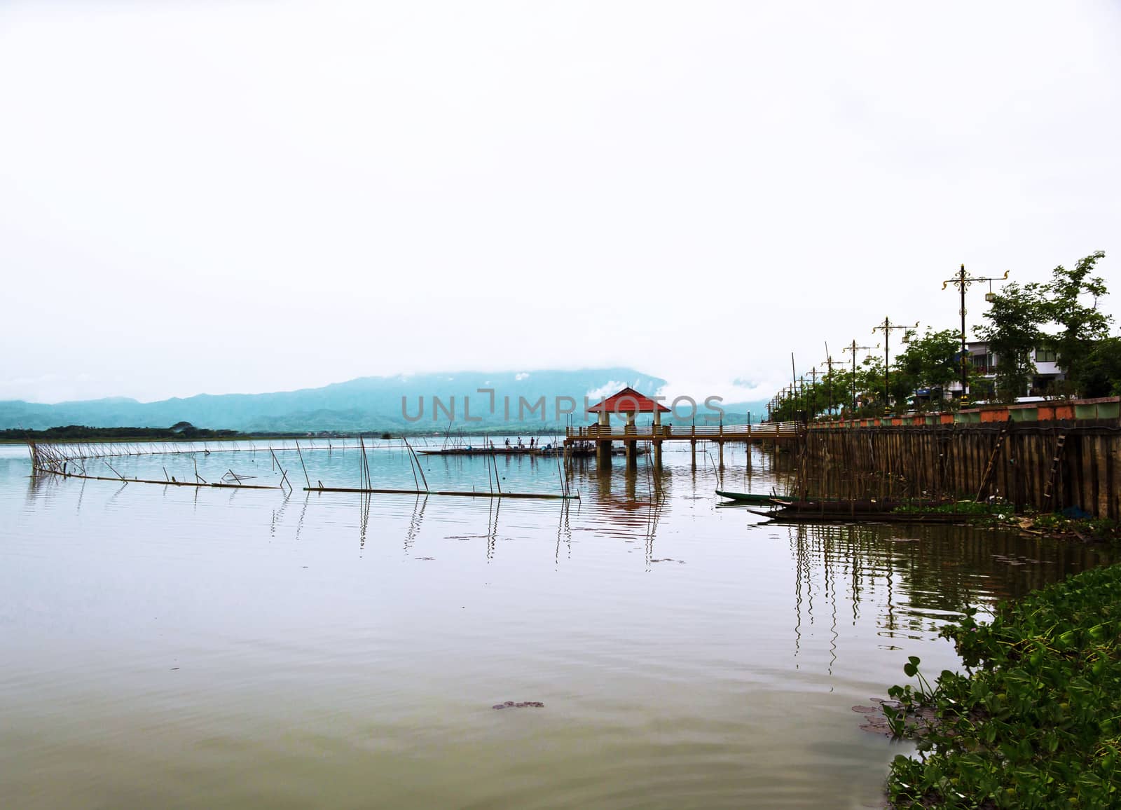 Old dock by the lake of the National Park by sutipp11