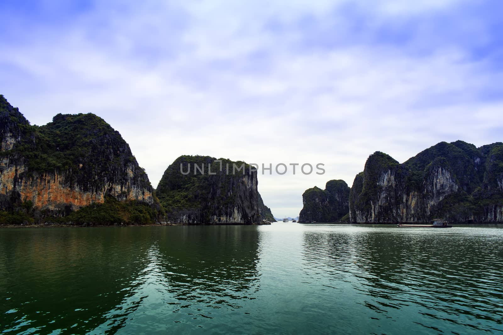 Straits of Ha Long Bay, Vietnam. View from Ship.