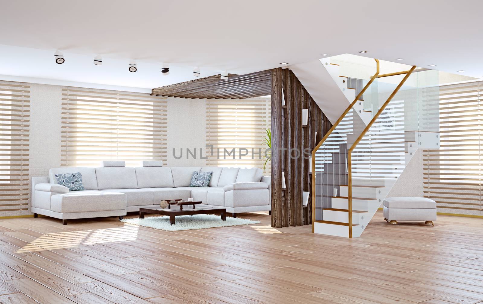 Modern living room interior. Contemporary design concept 
