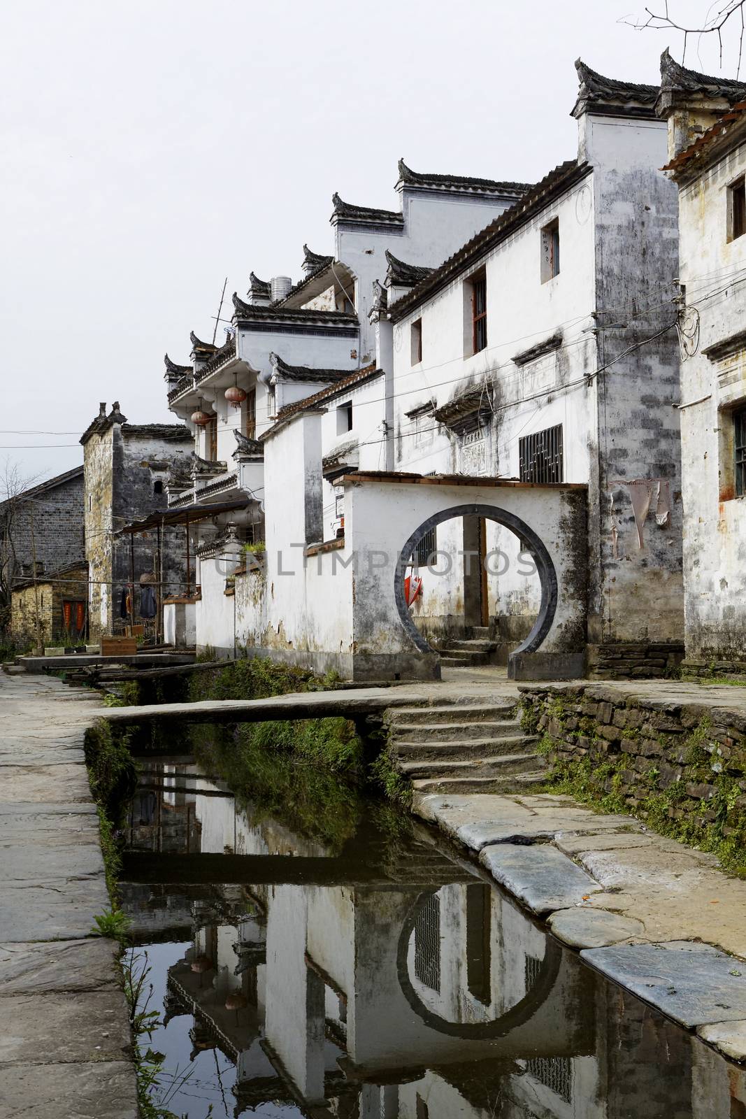 Rural landscape in wuyuan county, jiangxi province, china. 