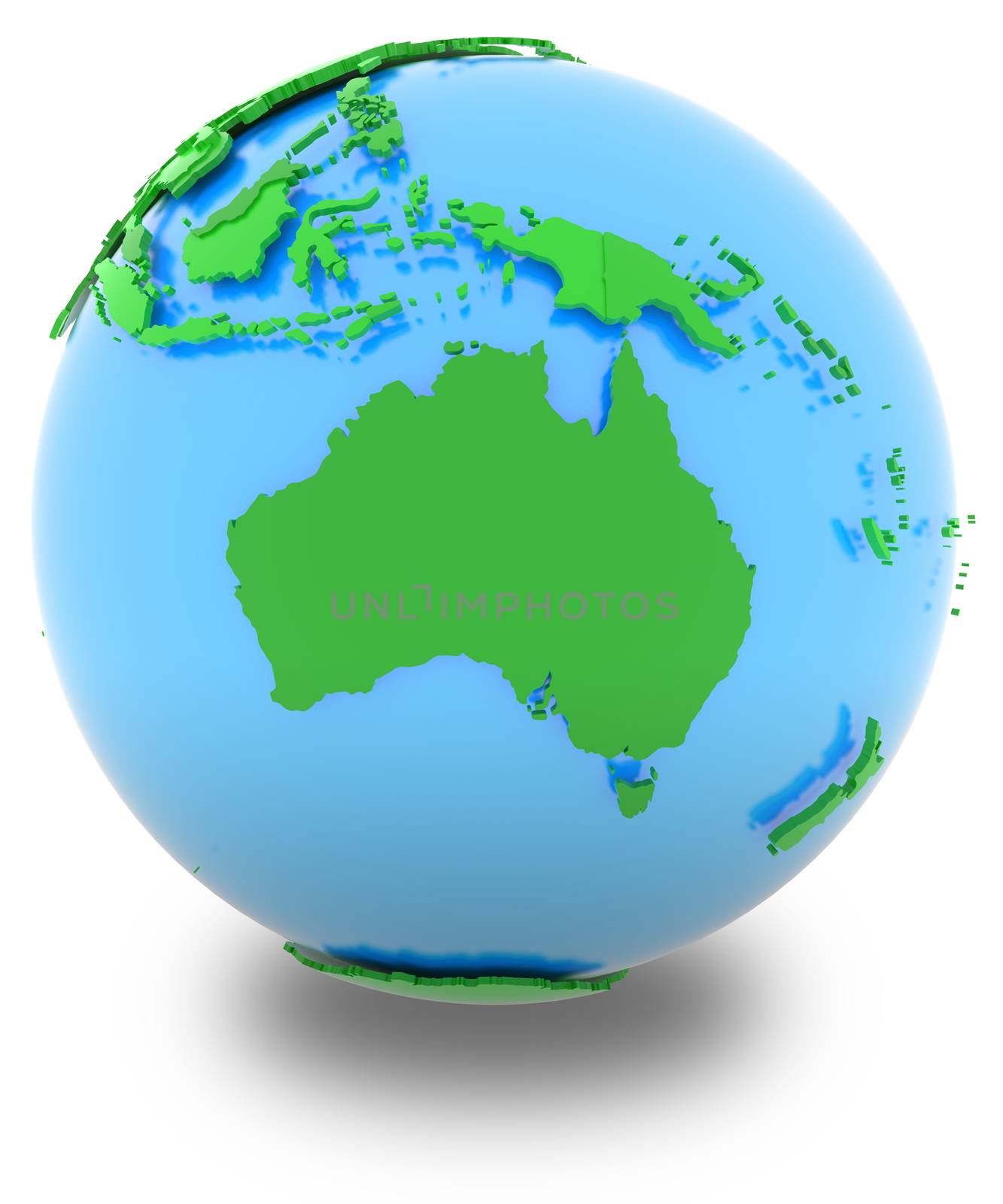 Australia on the globe by Harvepino