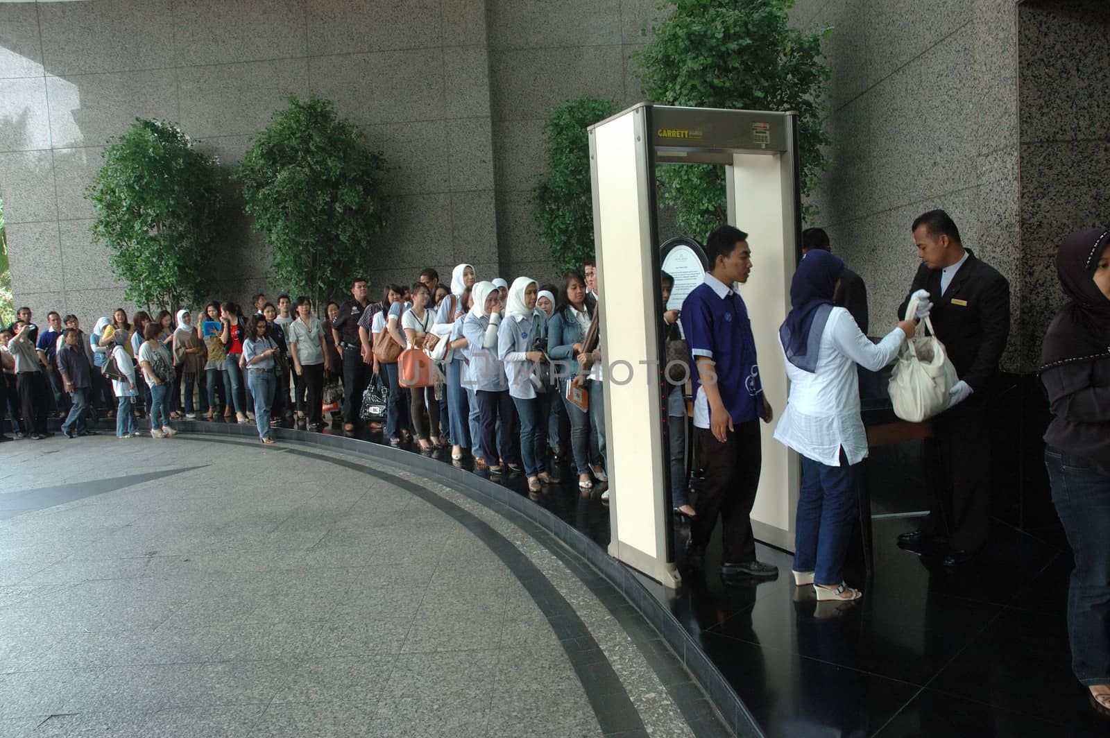 jakarta, indonesia-september 21, 2010: AXA spirit day 2010 participants at mulia hotel senayan, jakarta-indonesia.