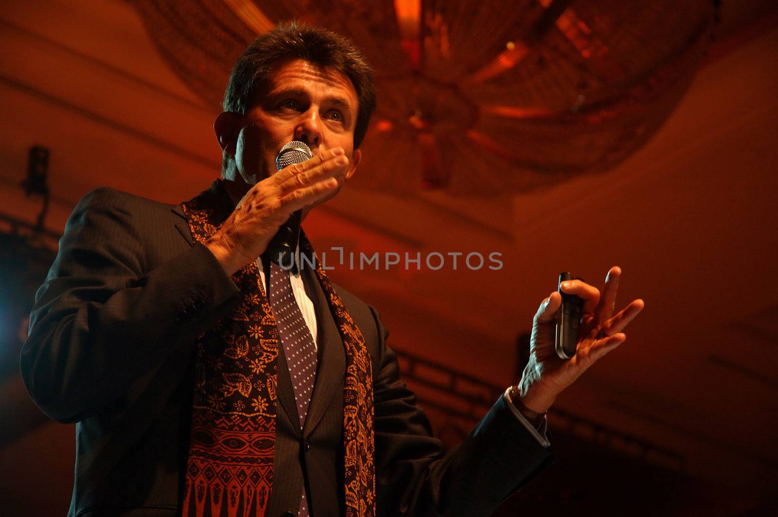 jakarta, indonesia-september 21, 2010: AXA CEO-Henri de Castries giving his speech in AXA spirit day at mulia hotel senayan, jakarta-indonesia.