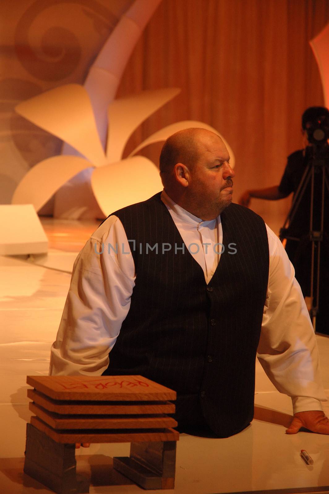 jakarta, indonesia-september 21, 2010: legless motivator giving his speech in AXA spirit day at mulia hotel senayan, jakarta-indonesia.