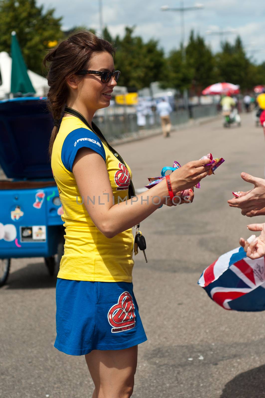 MULHOUSE - FRANCE - 13 th July 2014 - tour de France - haribo advertising