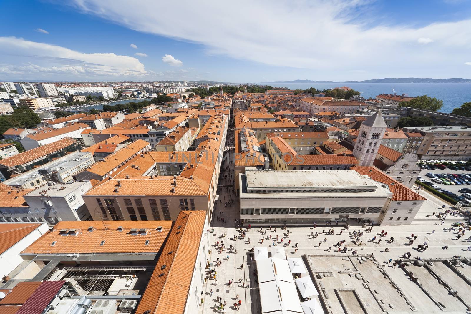 Panorama of Zadar - view from cathedral tower