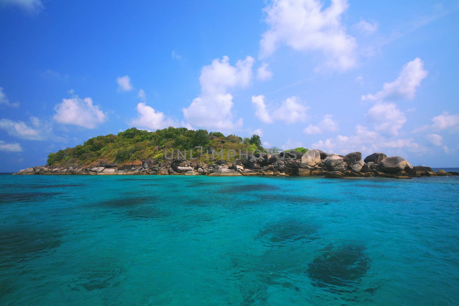 Clear water at Similan island south of Thailand. by think4photop