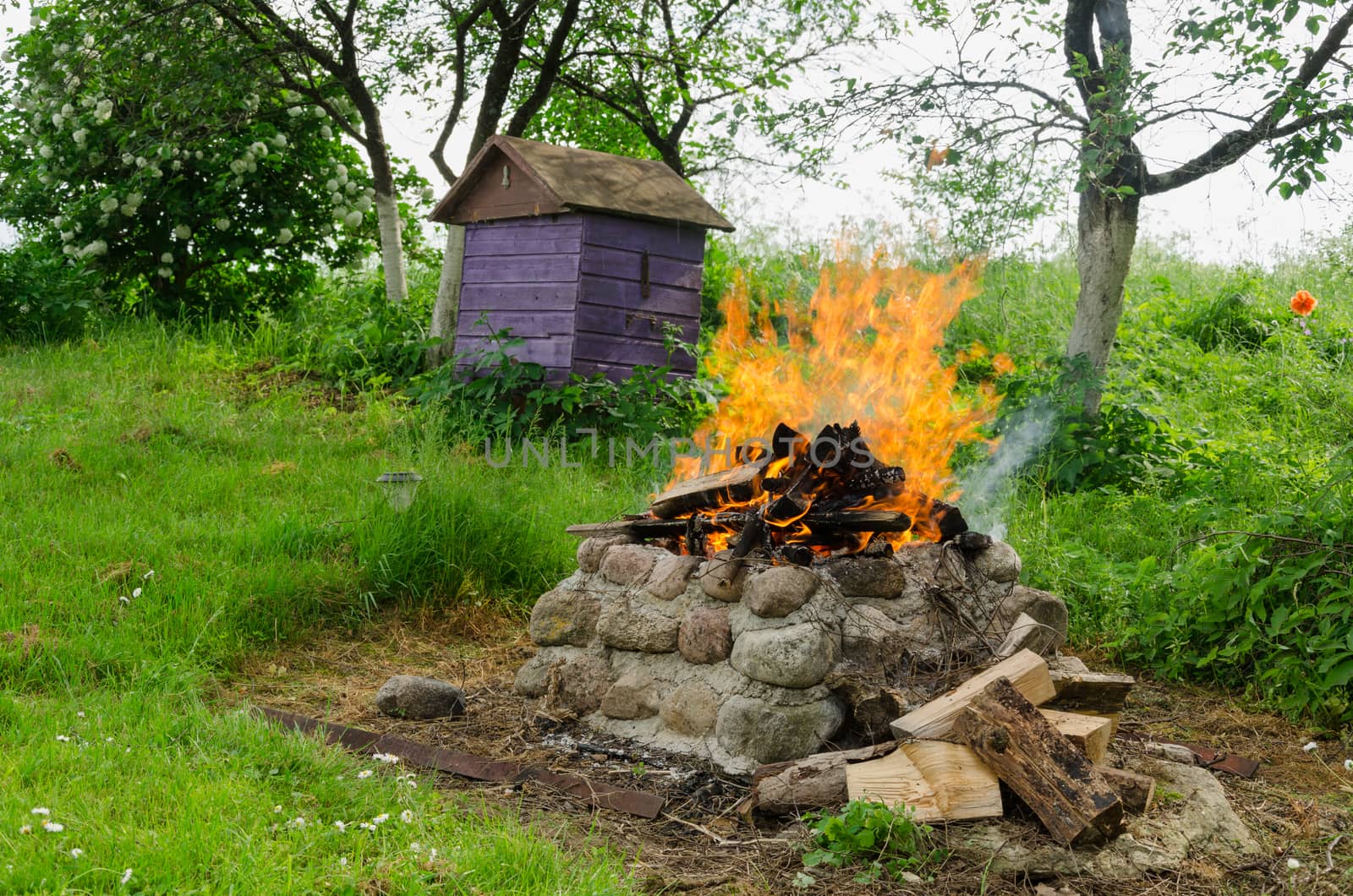 fireplaces ease burn a pile of dry branches by sauletas