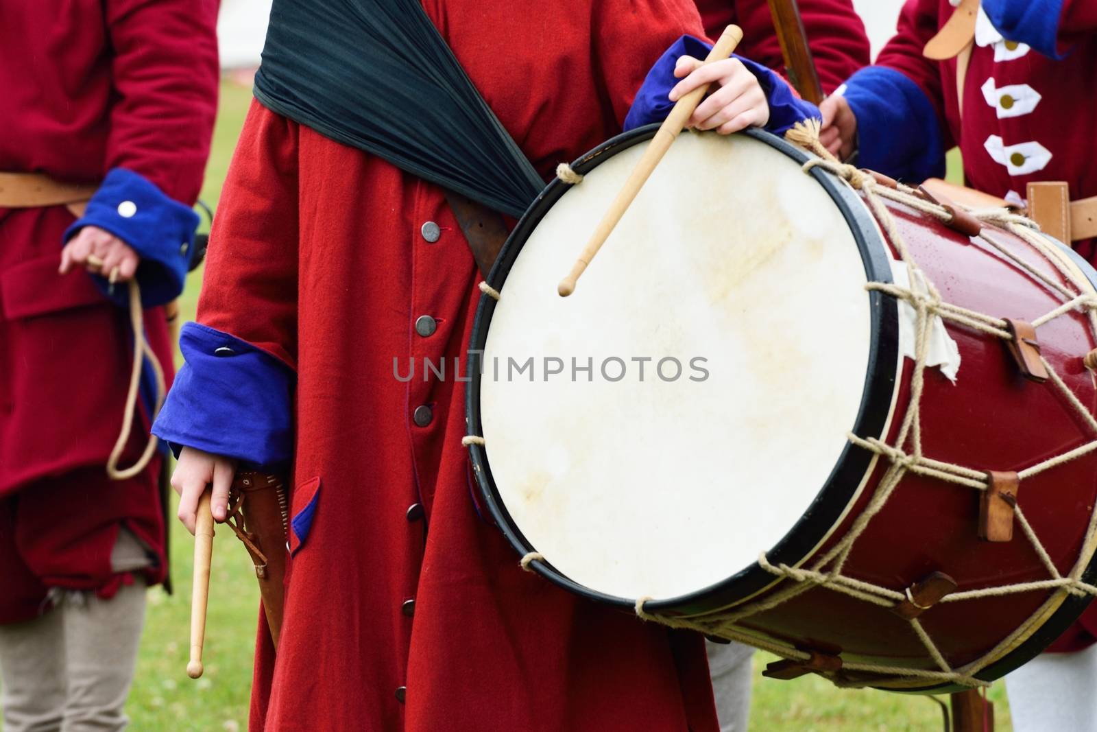 Ceremonial drum outdoors