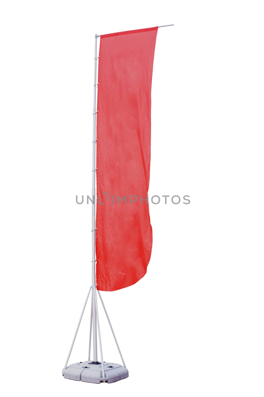 Advertising fabric flag by NuwatPhoto