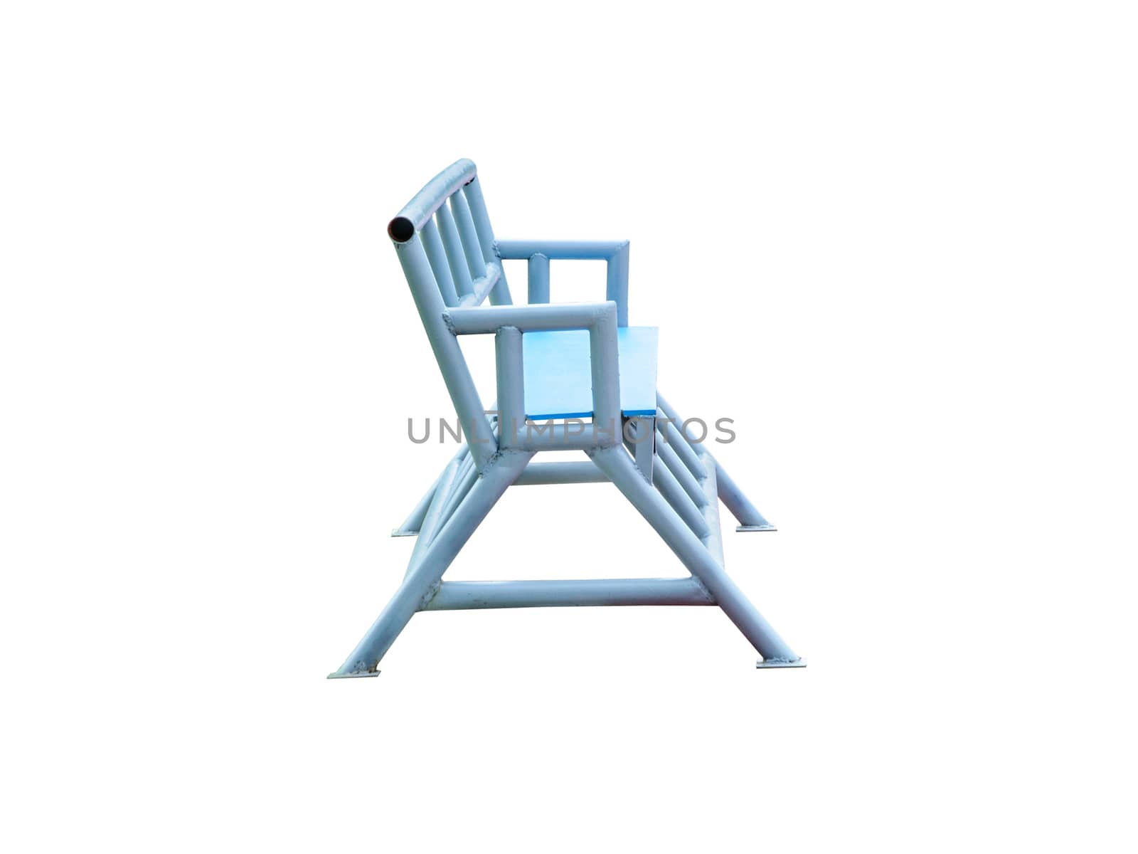 Gray field chair isolated on white background with clipping path