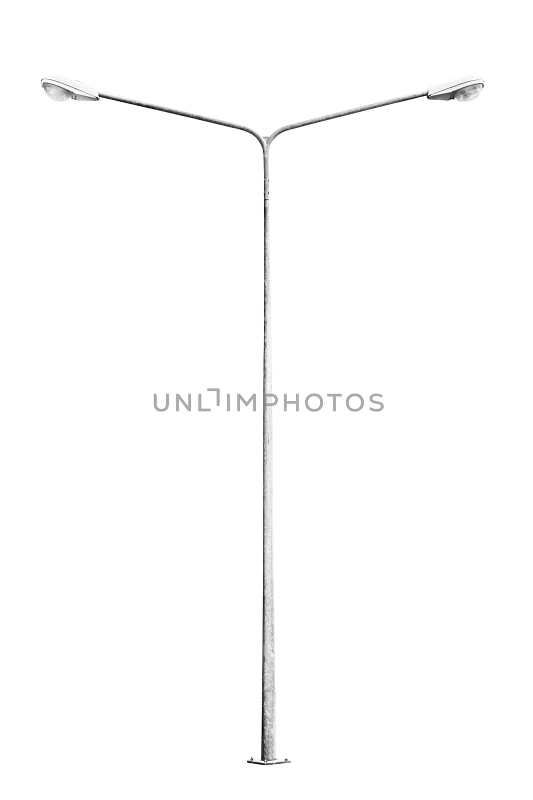 Street light pole isolated by NuwatPhoto