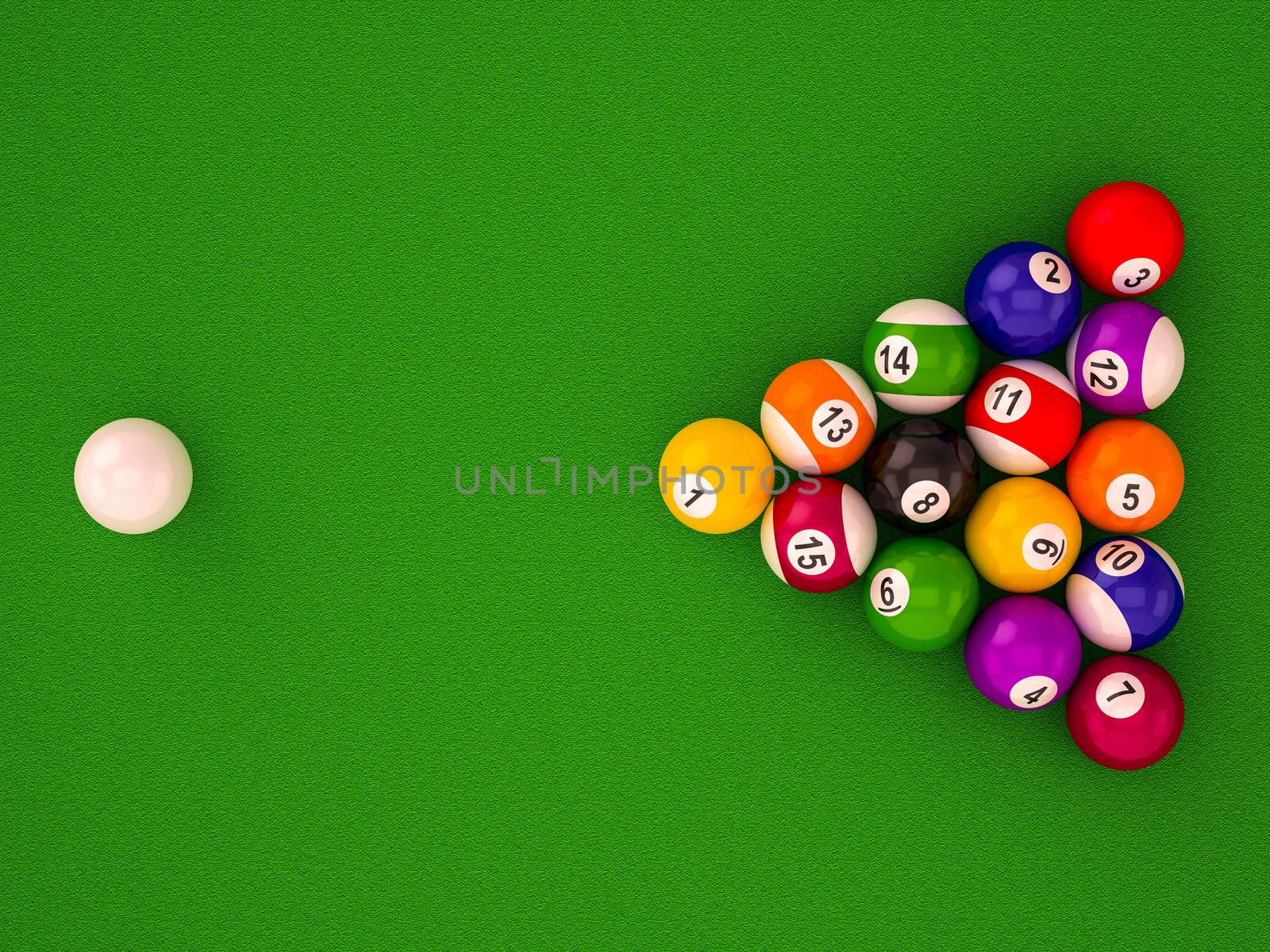 billiard  balls with numbers by Lupen