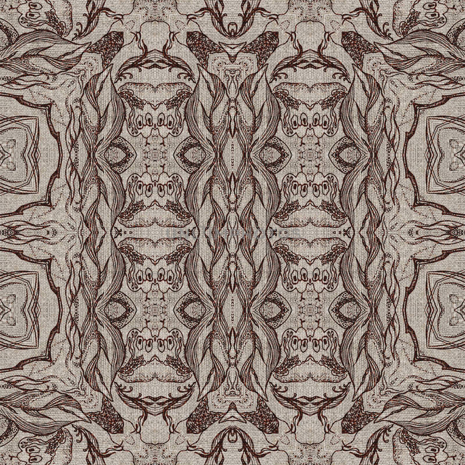 Seamless graphic pattern on canvas by alexcoolok