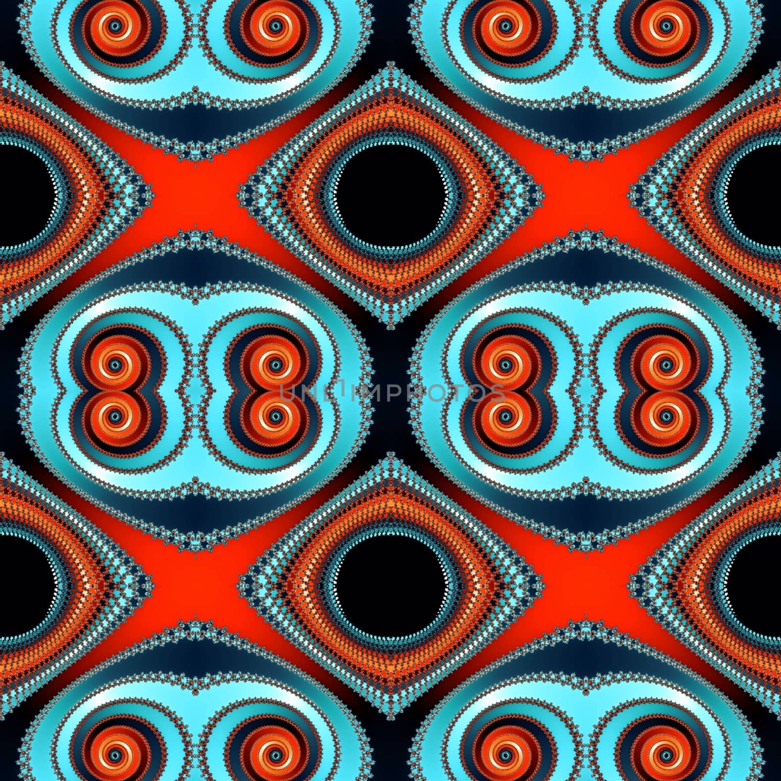 Digital computer graphic - seamless decorative pattern in a bright colors for design.