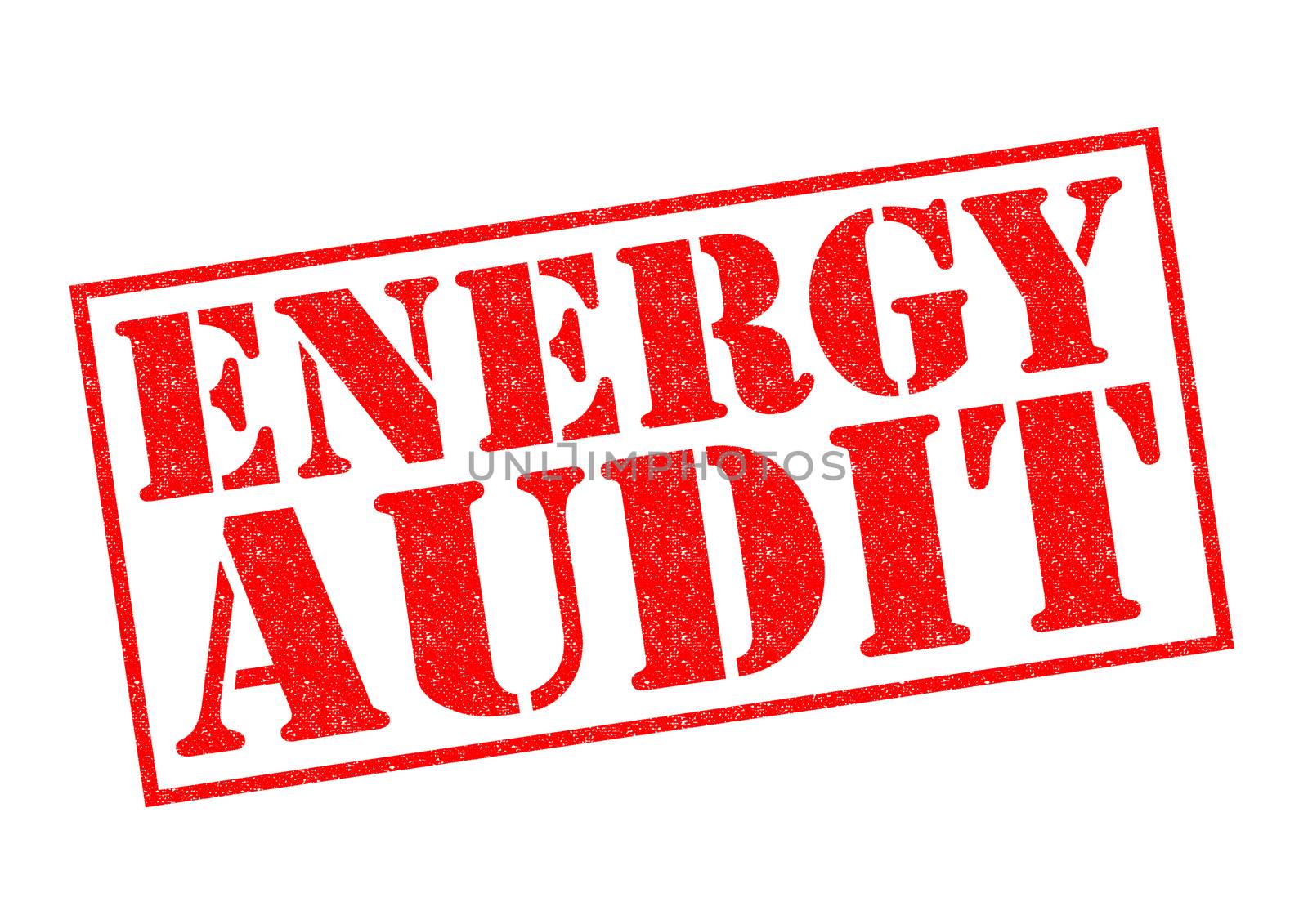 ENERGY AUDIT red Rubber Stamp over a white background.