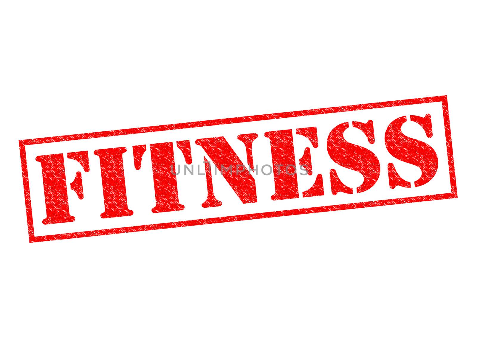 FITNESS red Rubber Stamp over a white background.