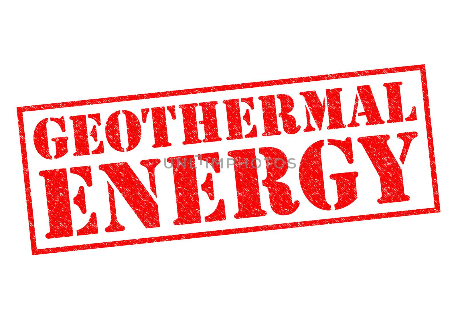 GEOTHERMAL ENERGY red Rubber Stamp over a white background.