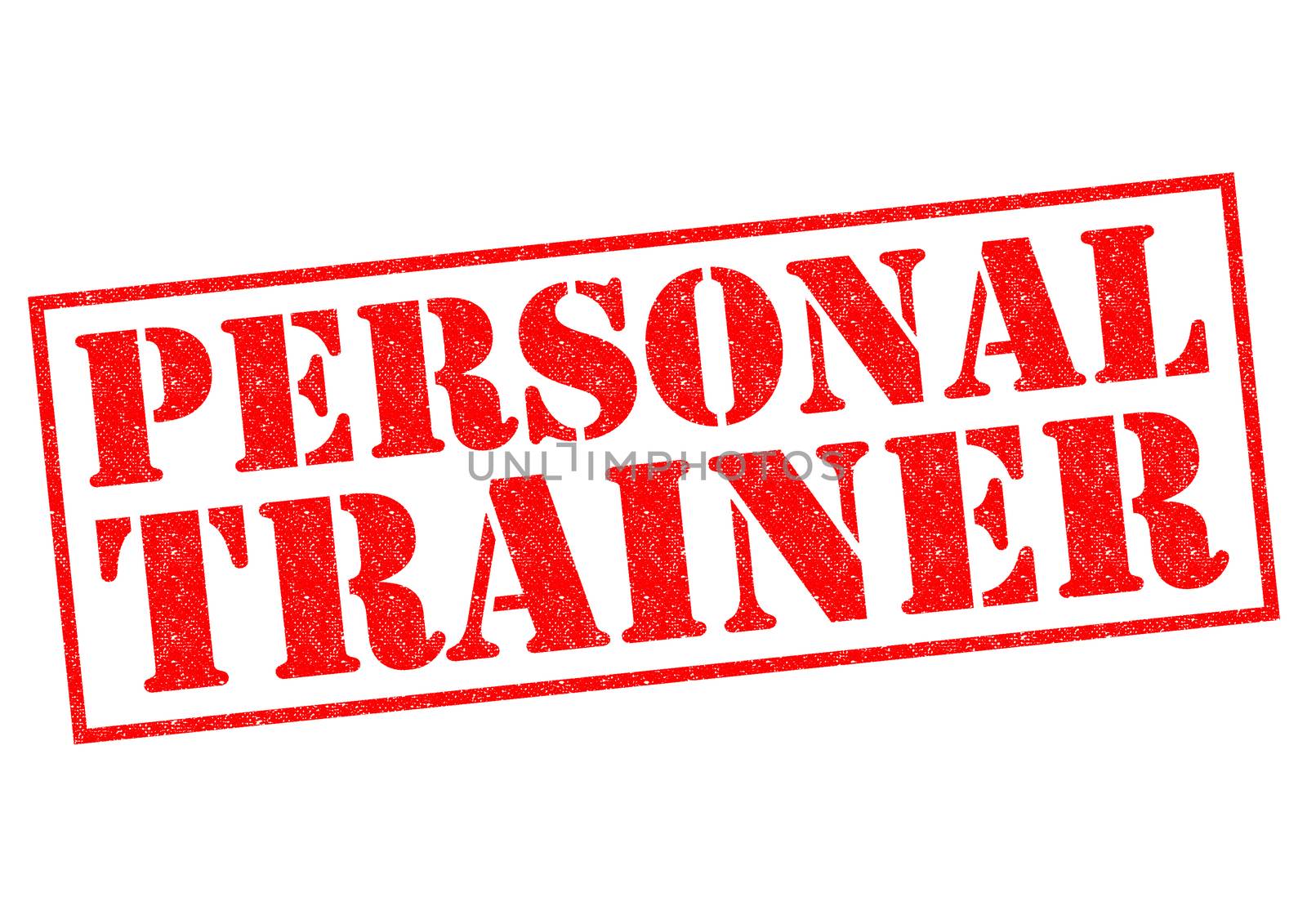 PERSONAL TRAINER red Rubber Stamp over a white background.