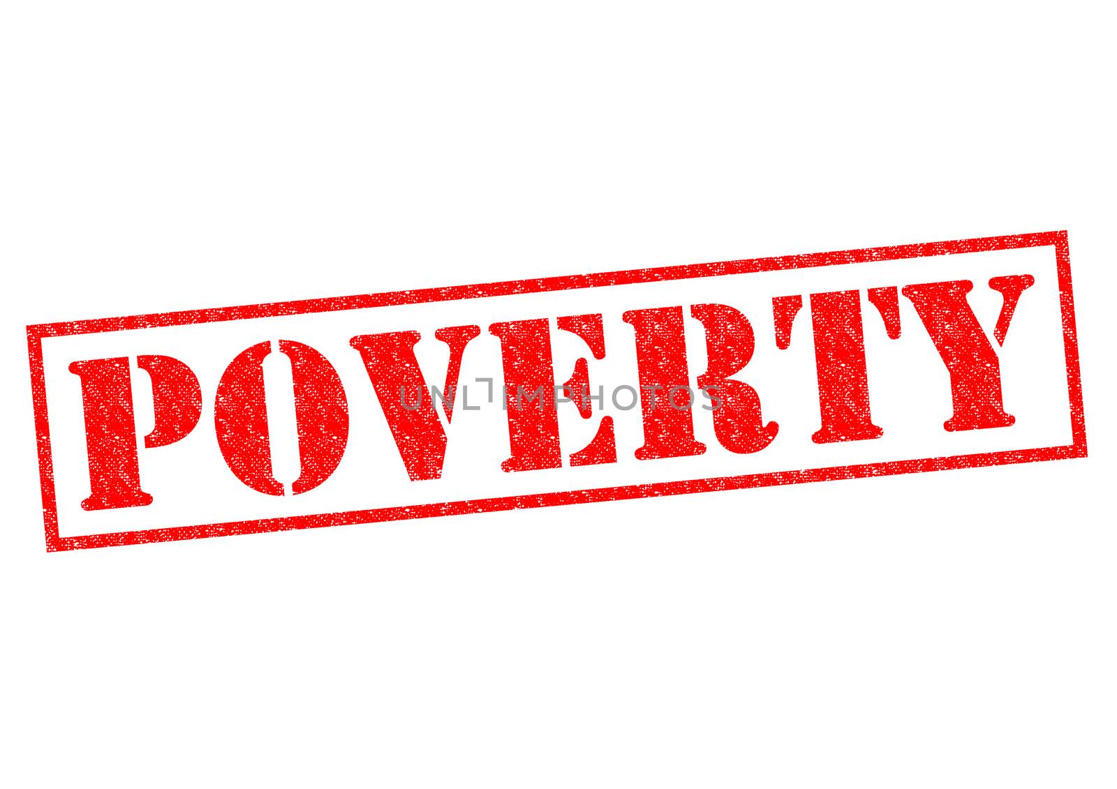 POVERTY red Rubber Stamp over a white background.