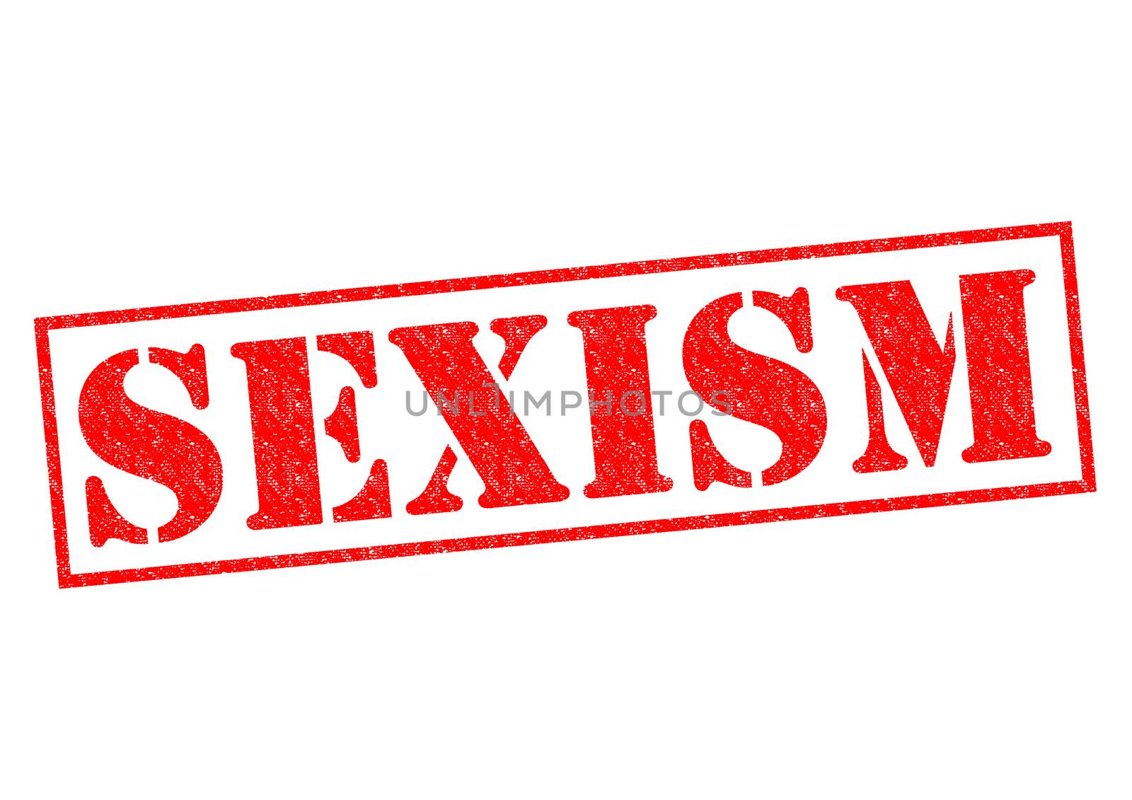 SEXISM red Rubber Stamp over a white background.