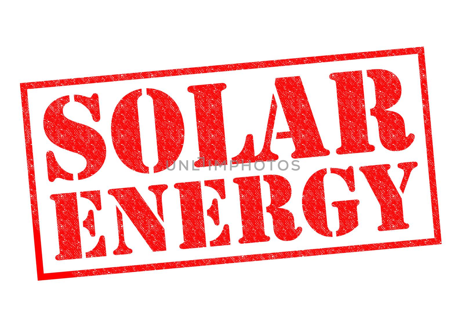 SOLAR ENERGY red Rubber Stamp over a white background.