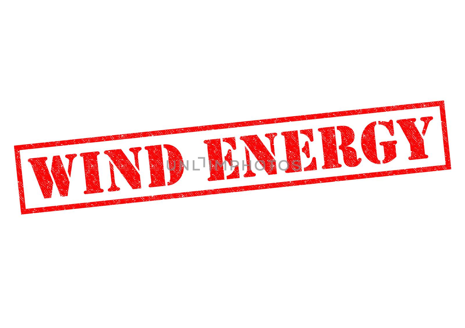 WIND ENERGY red Rubber Stamp over a white background.